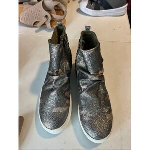 NOT RATED Sparkle Camo Ankle Boots Women's Size 10 Side Zip Studded Fashion